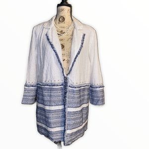 EMBELLISHED COTTON EYELET JACKET
